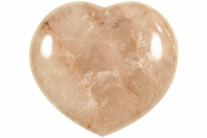 Polished Hematite (Harlequin) Quartz Heart - Madagascar #210506